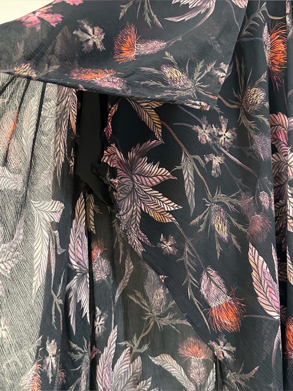 All Saints Slvina Harris Floral Woven Maxi Skirt Size 2 - Picture 9 of 14